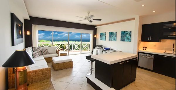  Modern living area with ocean views of St Barths! 