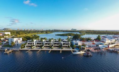 New Construction Cupecoy Waterfront Villa With Boat Dock For Sale