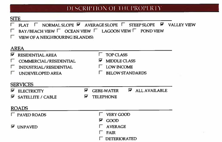 Description Of The property