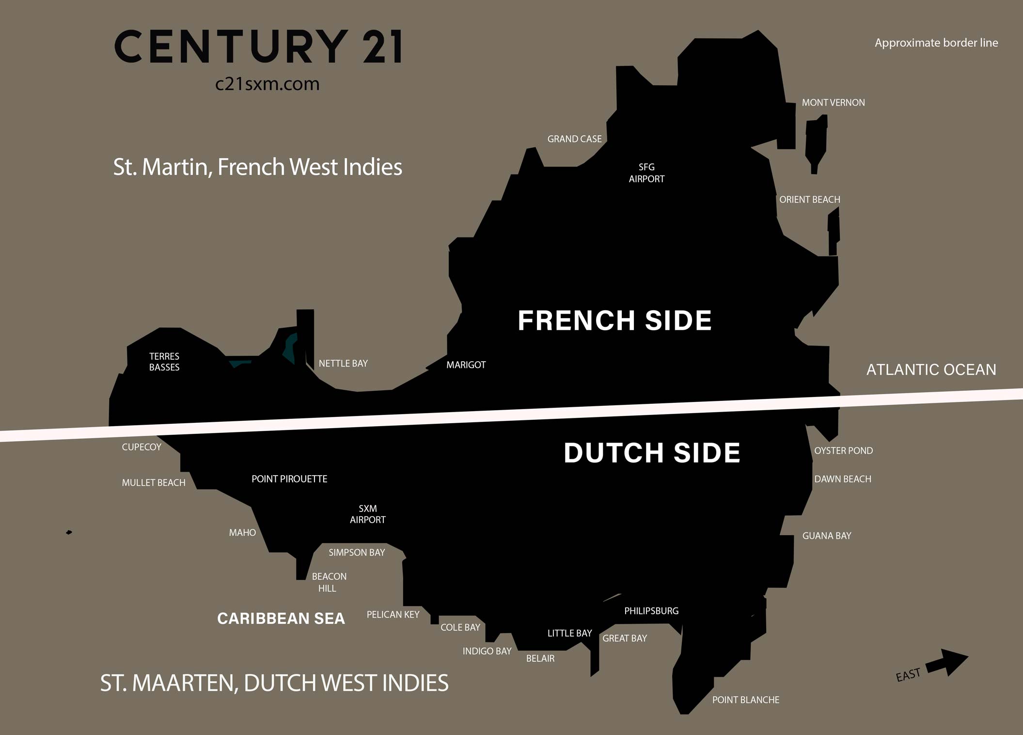 St Maarten Locations Map