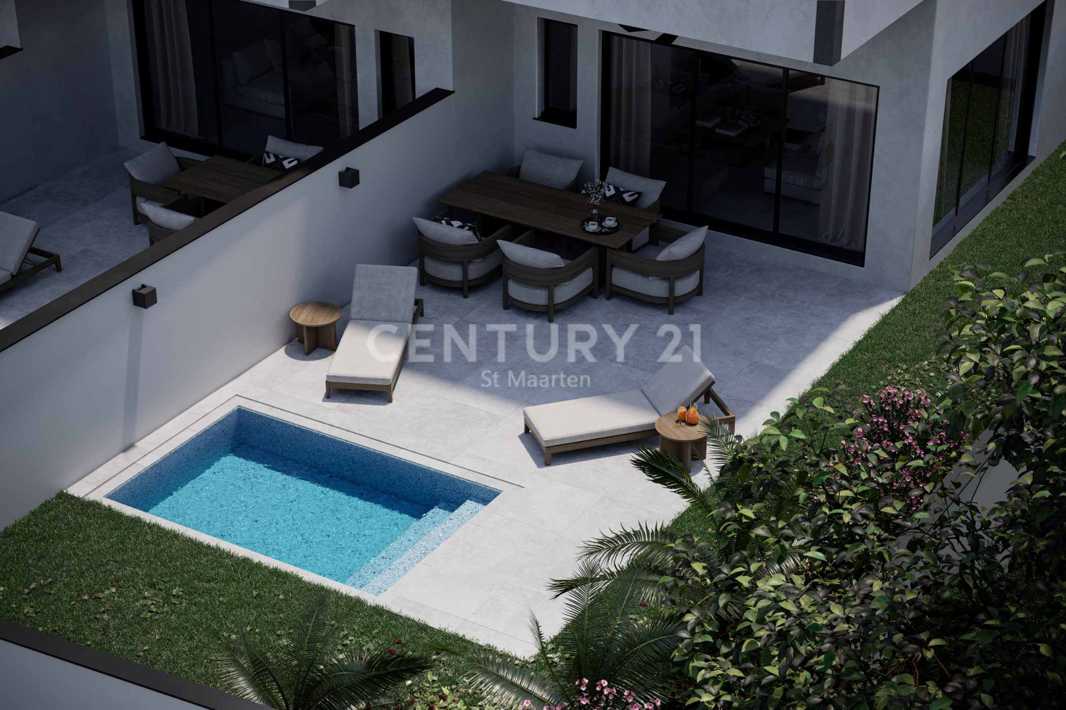 New Cupecoy Estates 2 Bedroom Townhouse With Private Pool For Sale